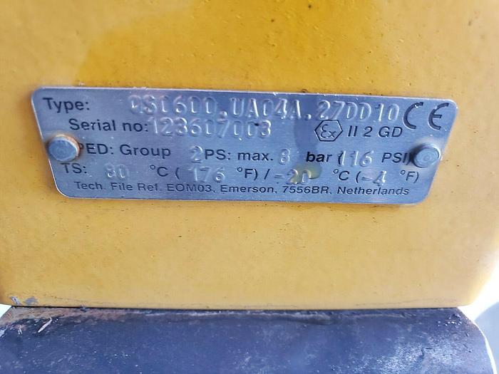 Used Emerson Actuator Valve QS0600.UA04A.27DD10 With Ball Valve and Valve TOP