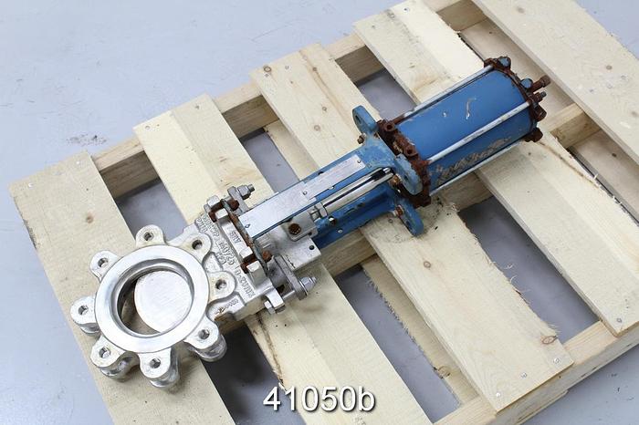 Used Dezurik 4" Air Operated Knife Gate Valve #41050