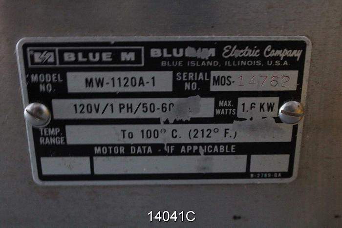 Used Blue M MW-1120A-1 Constant Temperature Bath, Range To 100 Deg. C (212 Deg. F), 120 Volt, 1 Ph #14041