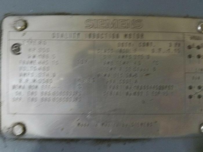 250 HP Electric motor 3565 RPM , 460 V, 3 PH, 60 HZ, Siemens NEW