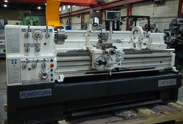 18" X 60" "NEW" POWERTURN PRECISION LATHE, WITH 3.14" SPINDLE BORE