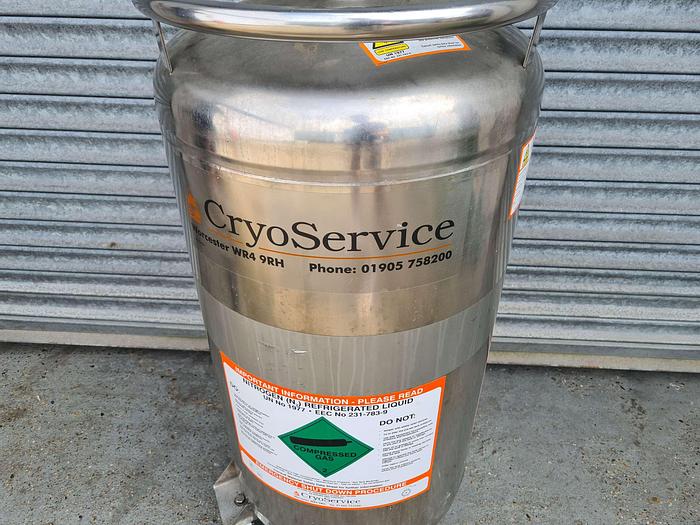 Used Cryoservice 75 Litre Liquid Nirtogen Vessel