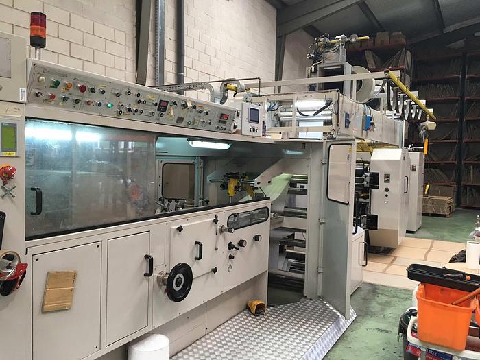 Used 1997 CASTALDINI EIS 2000 EVOLUZIONE (3 col. flexo, window unit) flat & satchel paper bag making machine