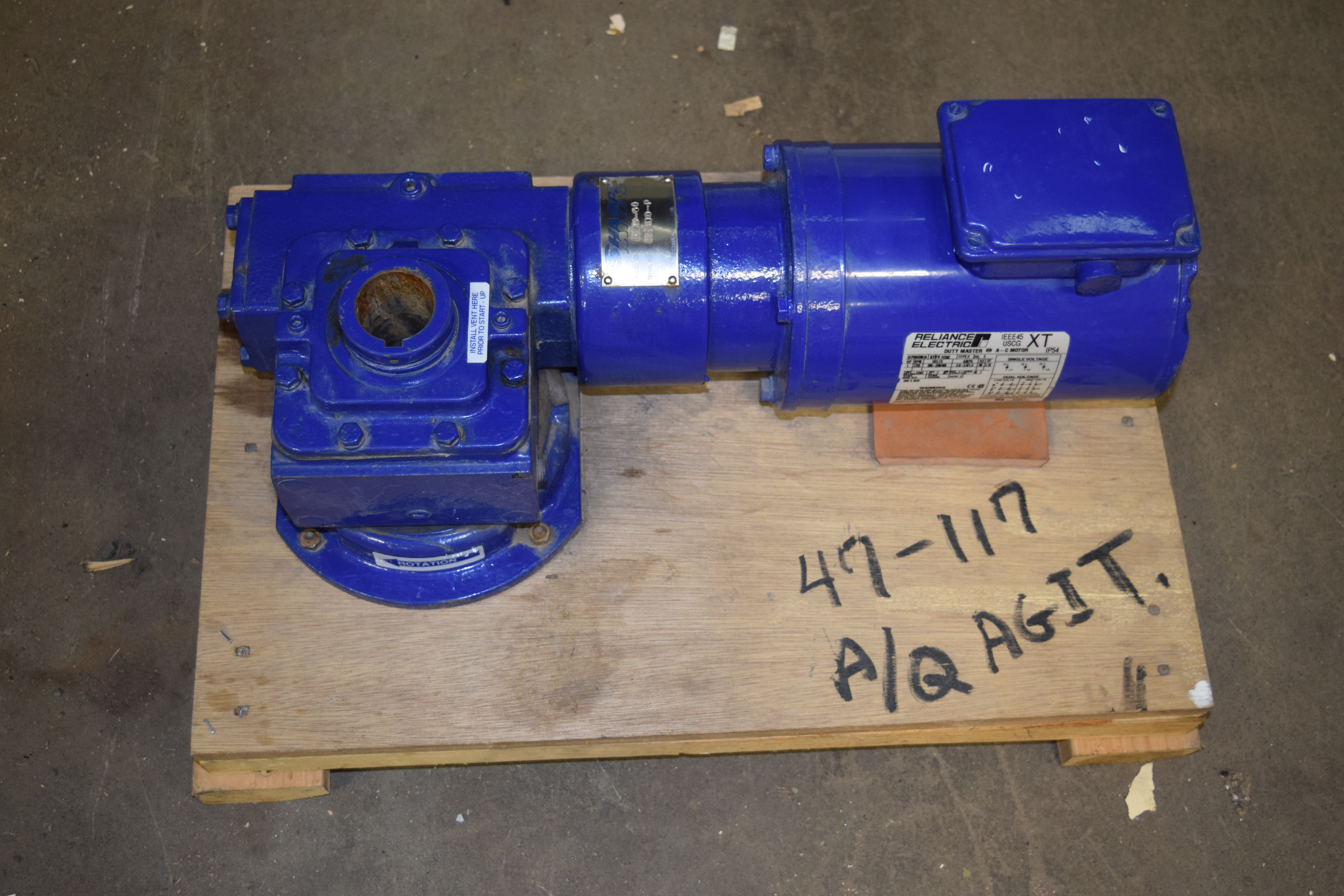 Used Sharpe Mixers, Sharpe mixers model 1E3-30 gear box and 1HP motor, sharp mixer