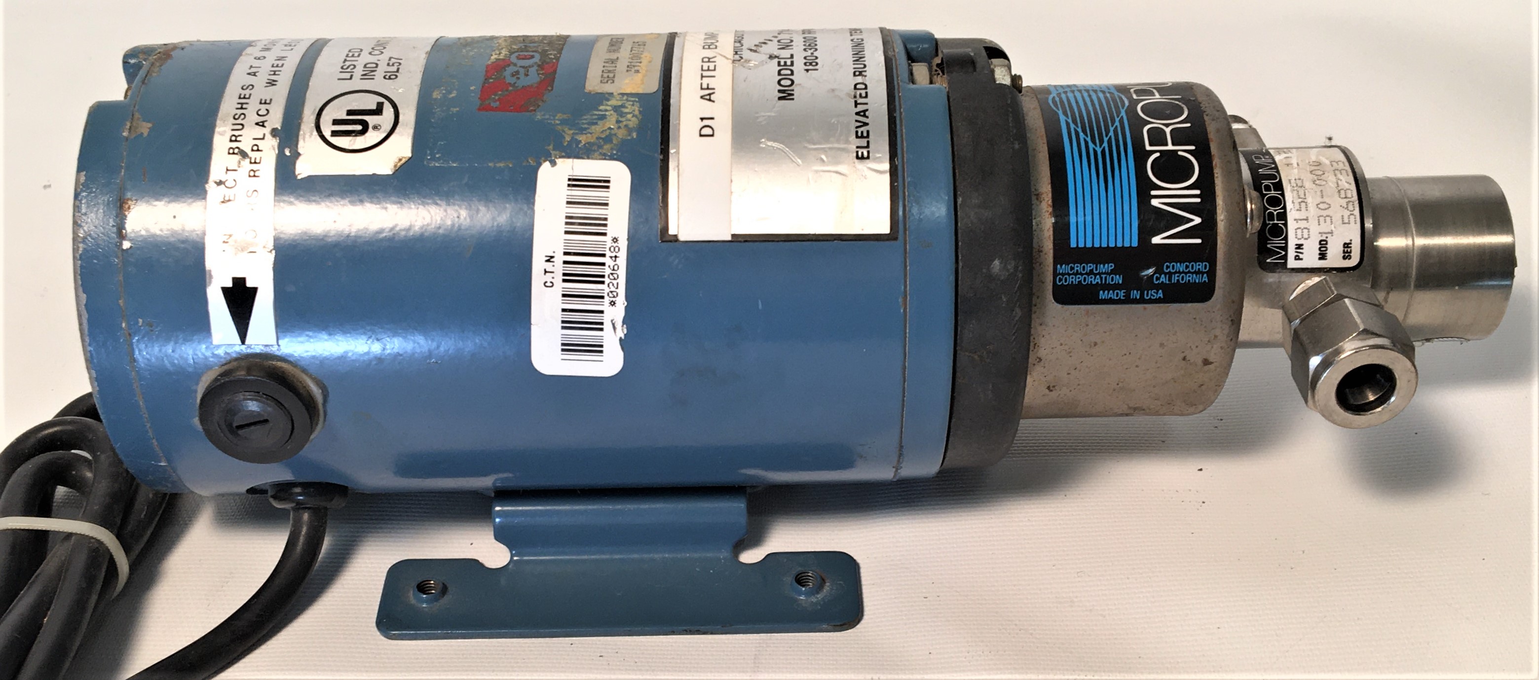 Used Cole-Parmer Masterflex 7144-05 Pump Drive with MICROPUMP Head and Speed Control (180-3600rpm)