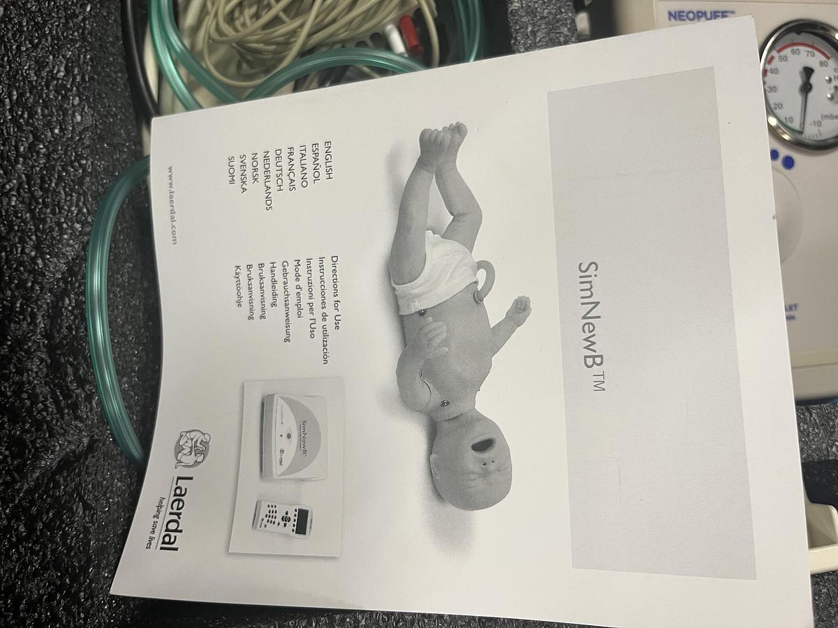 Used Laerdal SimNewB Neonatal Simulator system with SimPad system