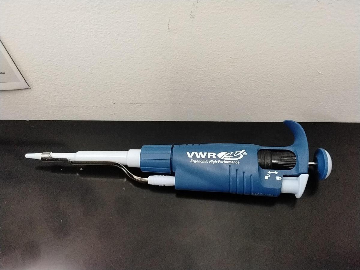 Used VWR Brand PIPETTE PIPET 10 - 100 uL ADJUSTABLE SINGLE CHANNEL