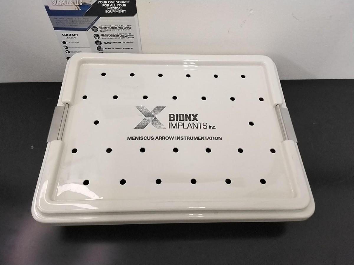 Used Set of 9 Bionix Meniscus Arrows w/ Arthroscopic Instrument Tray