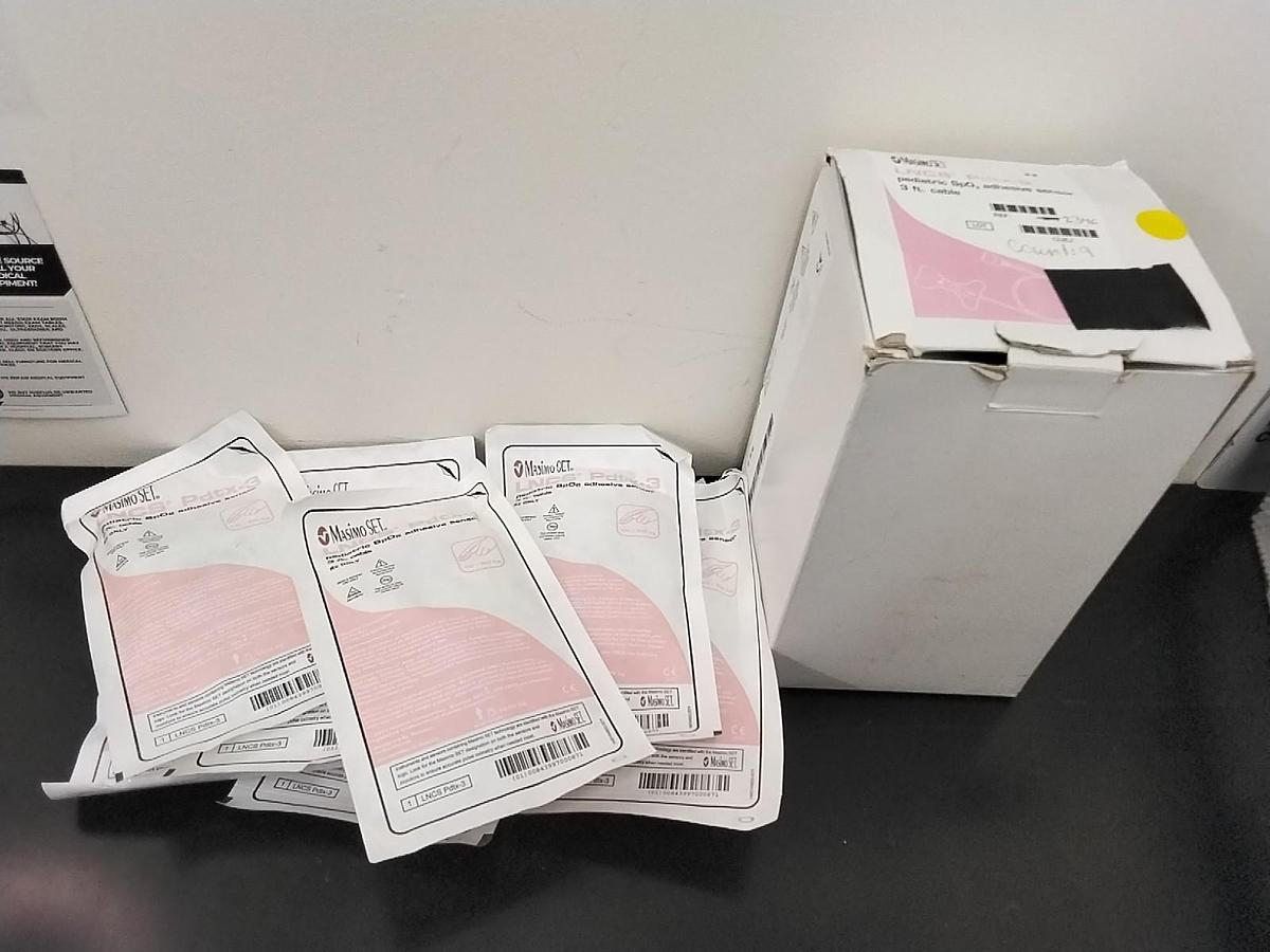 Used Masimo OEM 3 FT Sensor Pediatric LNCS Pdtx-3 Lot of 9 - REF 2318