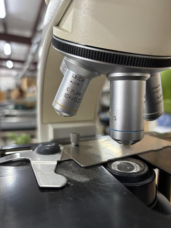 Used Leica DM LS Phase Contrast Microscope w/ 4 X10x, 40x & Dual 100x Objectives -...