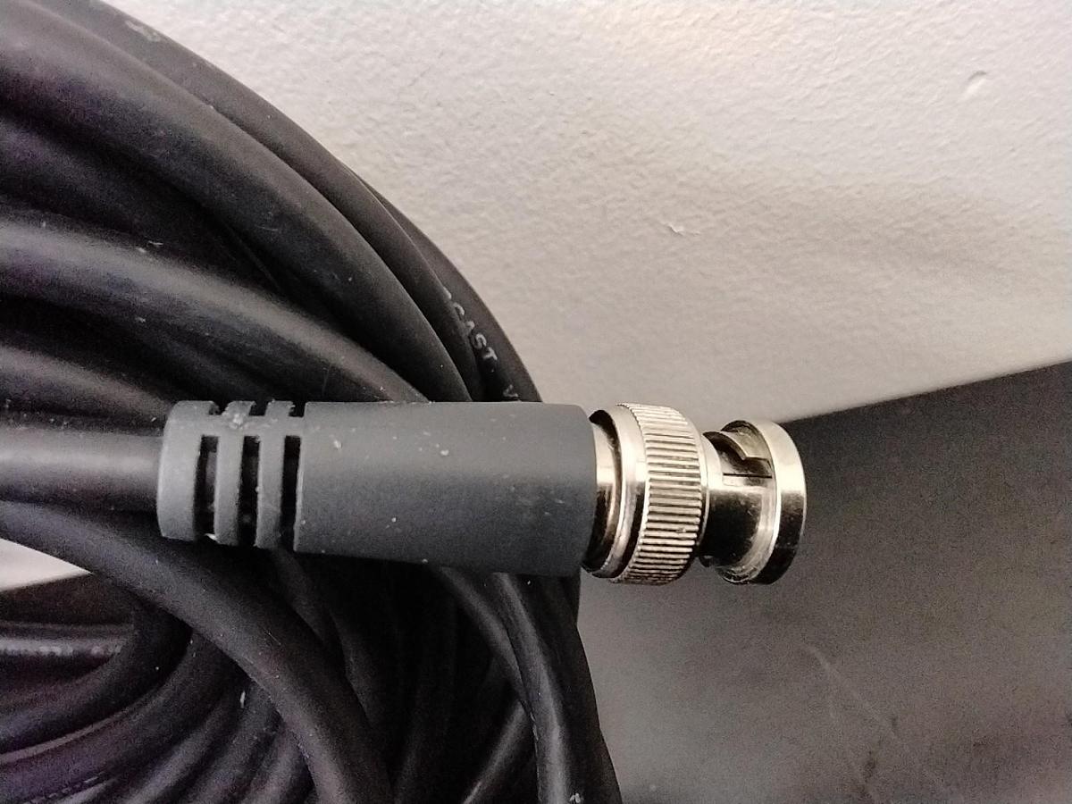 Used GREAT BNC Cable Male TecNec 24 ft 4 in black RG-59 U Flexible Broadcast Video