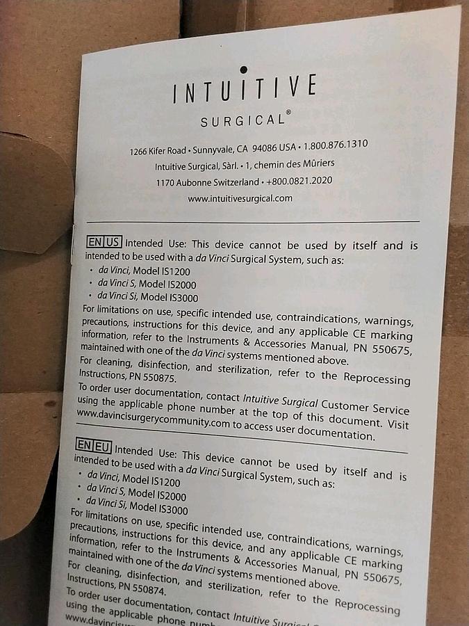 Used INTUITIVE SURGICAL Da VINCI SMALL GRASPING RETRACTOR 420318