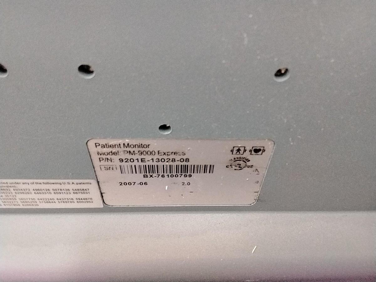 Used Mindray PM-9000 Patient Monitor