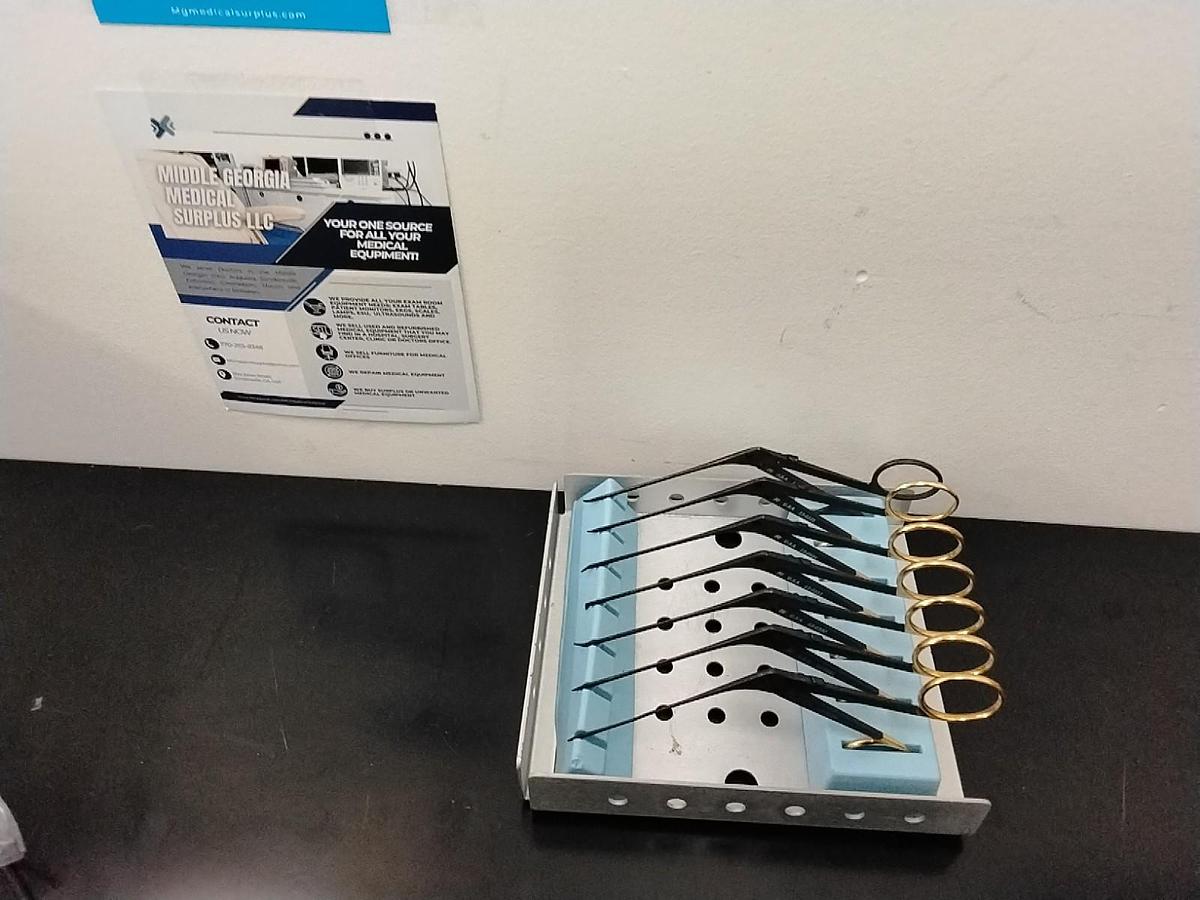 Used Richards Set of 7 Pcs Up, Down, STR Orthopedic Instrument Set Gold & Black