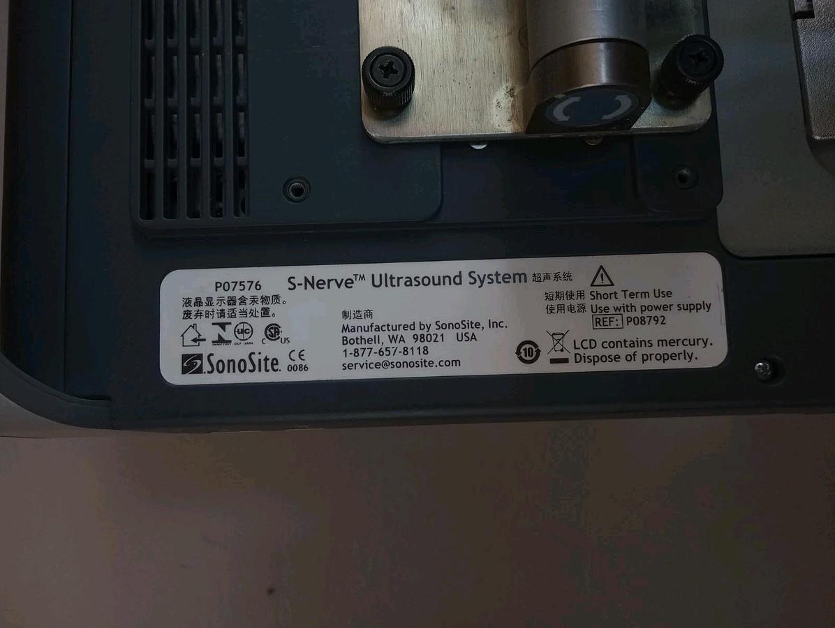 Used 2011 Sonosite S-Nerve Ultrasound System w/ C60×/5-2 MHz Transducer