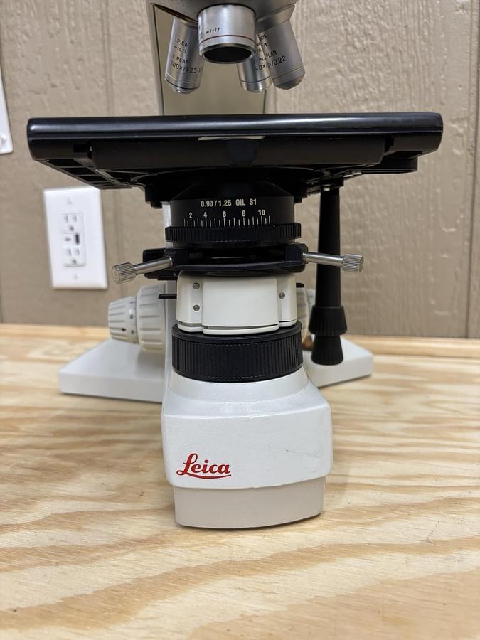 Used Leica DM LS Phase Contrast Microscope w/ 4 X10x, 40x & Dual 100x Objectives -...