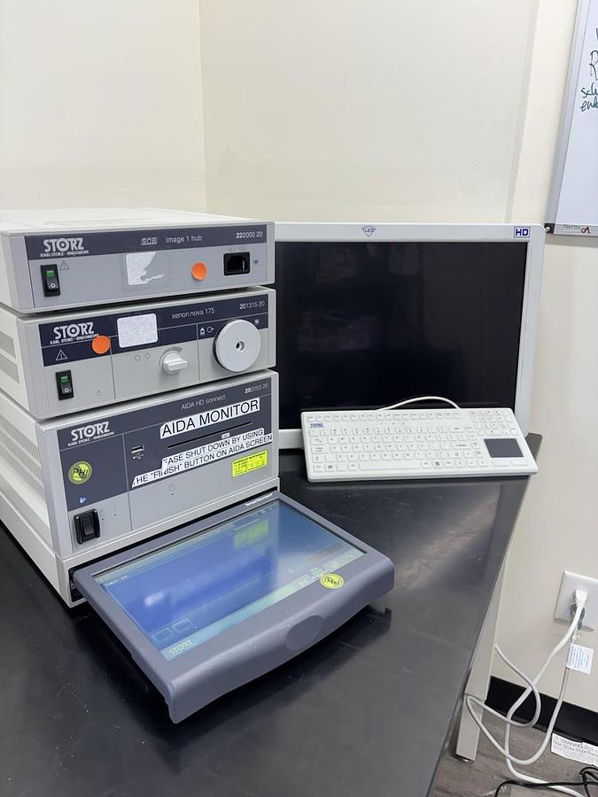 Used STORZ Endoscopy System Bundle–Image 1 Hub, AIDA HD, D-Light ,HD Monitor-Keyboard