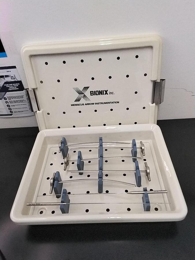 Used Bionx Implants Meniscus Arrow Instrumentation Set of 8 1100 Series w/Case