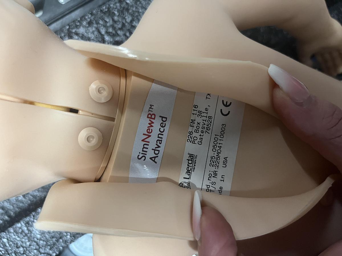 Used Laerdal SimNewB Neonatal Simulator system with SimPad system