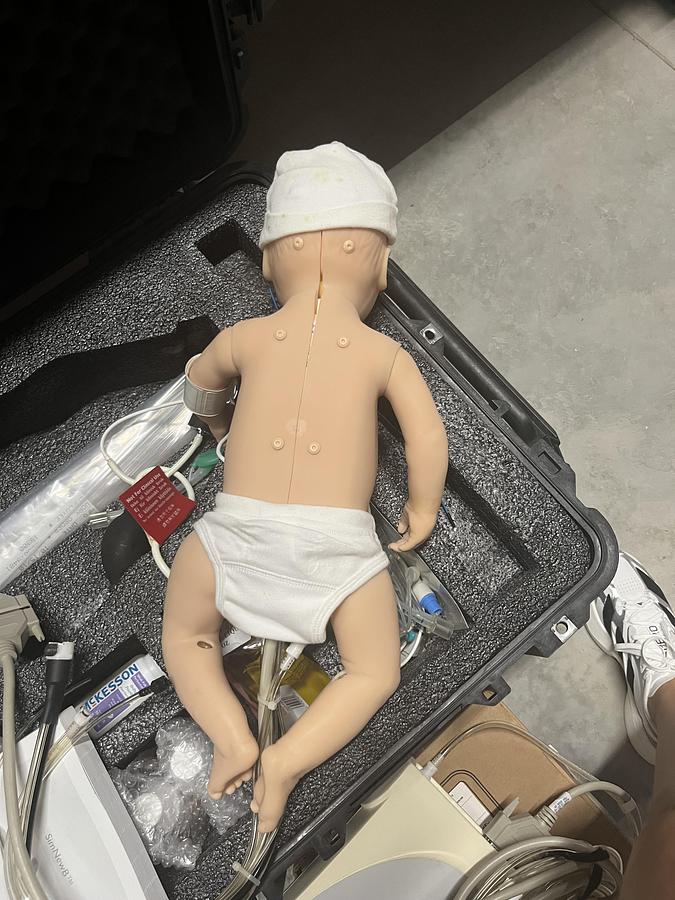 Used Laerdal SimNewB Neonatal Simulator system with SimPad system
