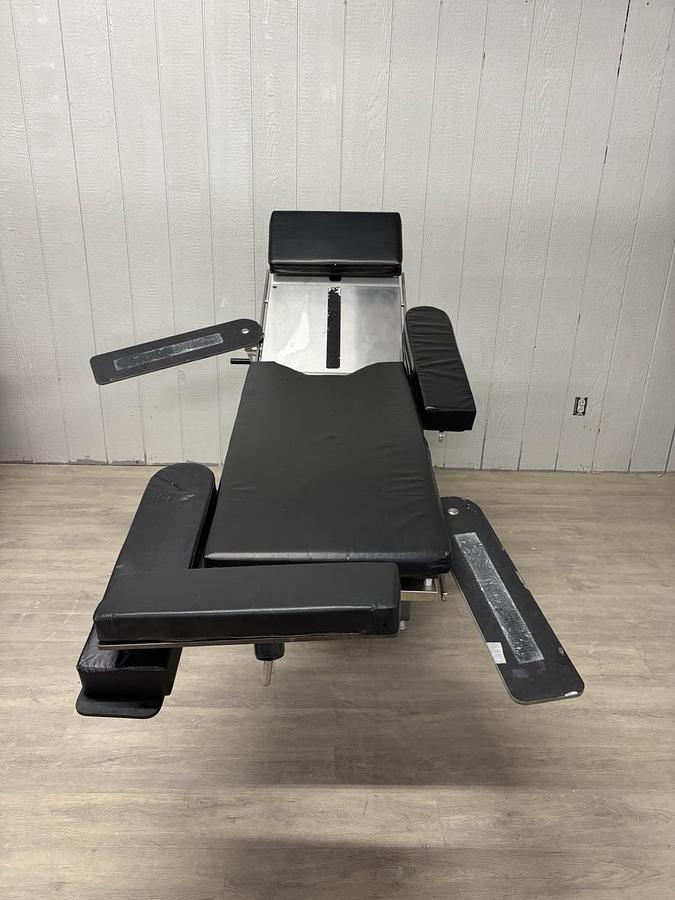Used AMSCO 2080 manual surgical table And  Pads And Attachments