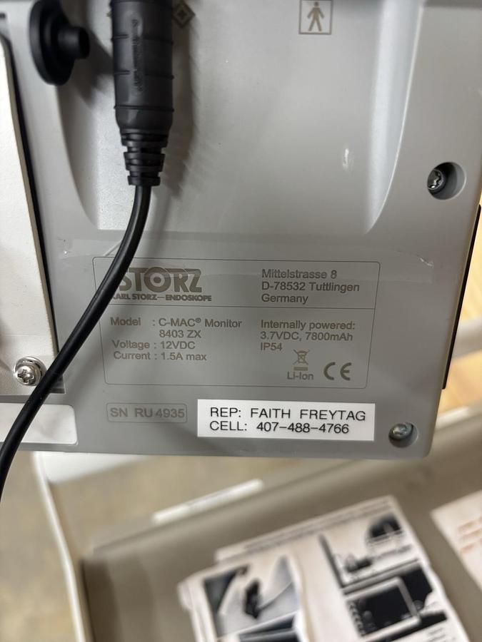 Used Karl Storz C-Mac 8403 ZX Monitor Video With Mac 3-4 Blades And Video Processor