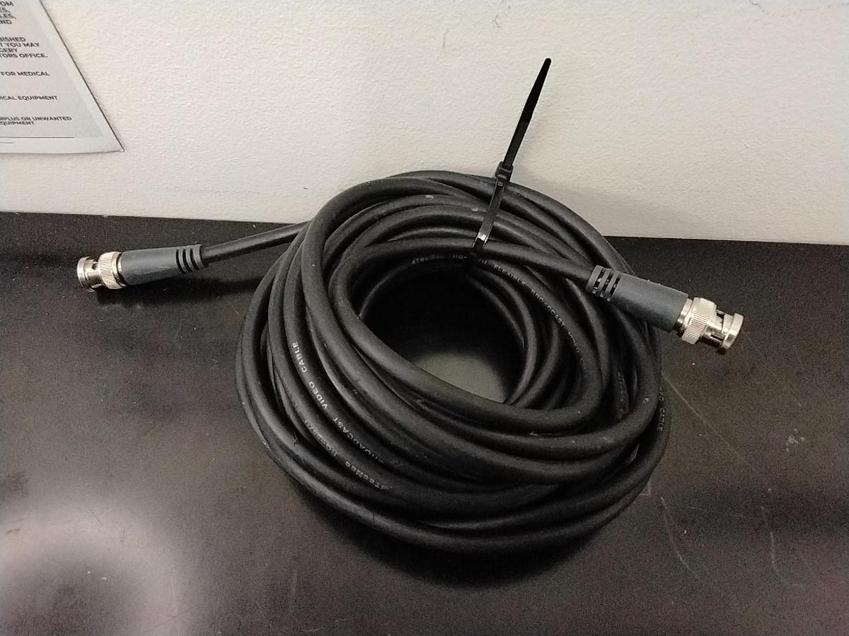 Used GREAT BNC Cable Male TecNec 24 ft 4 in black RG-59 U Flexible Broadcast Video
