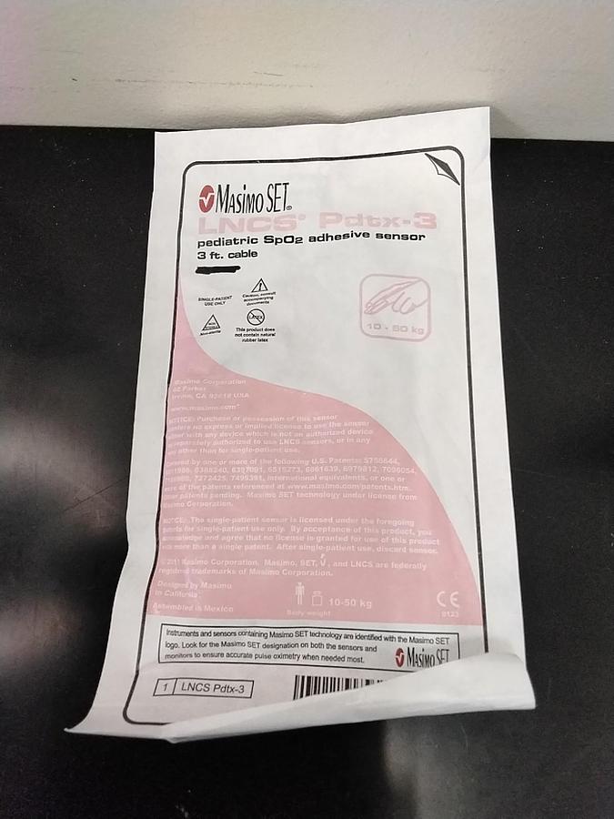 Used Masimo OEM 3 FT Sensor Pediatric LNCS Pdtx-3 Lot of 9 - REF 2318