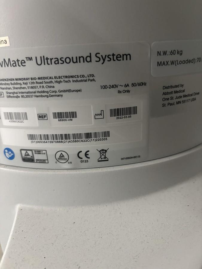 Used Abbott Mindray ViewMate Diagnostic Ultrasound 2022