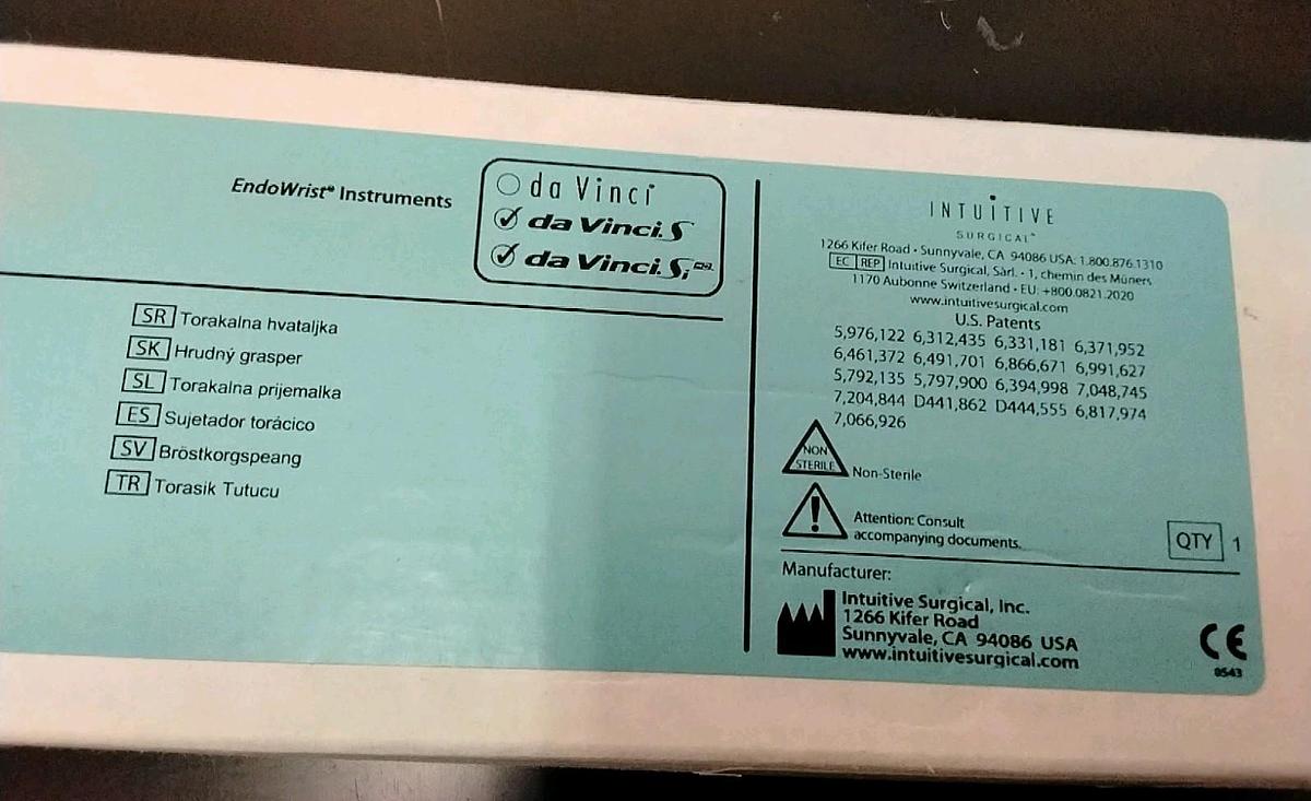 Used Intuitive Da Vinci Ref: 420343 SI/S Thoracic Grasper, 5 mm, New