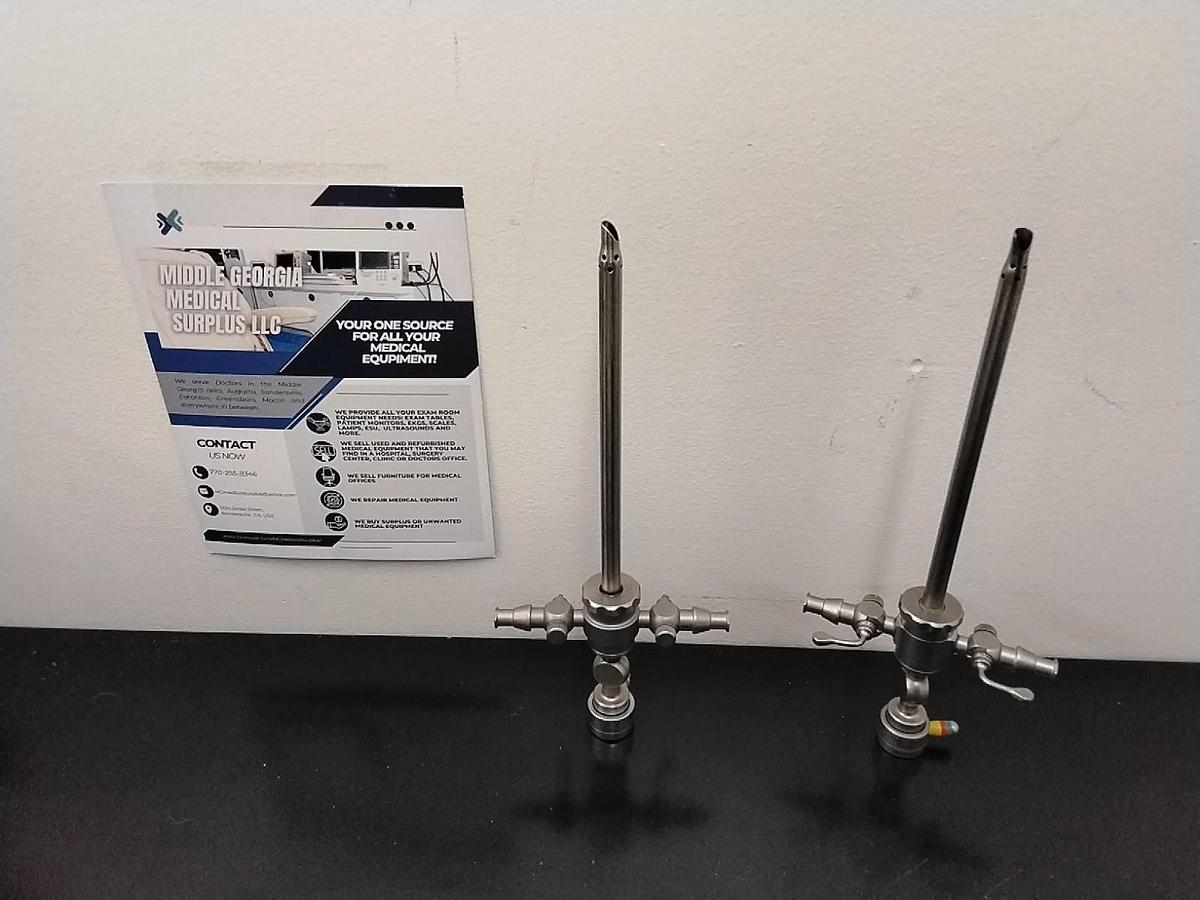 Used Karl Storz 28229DR High Flow Sheath w/ autolock and two rotatable stopcocks