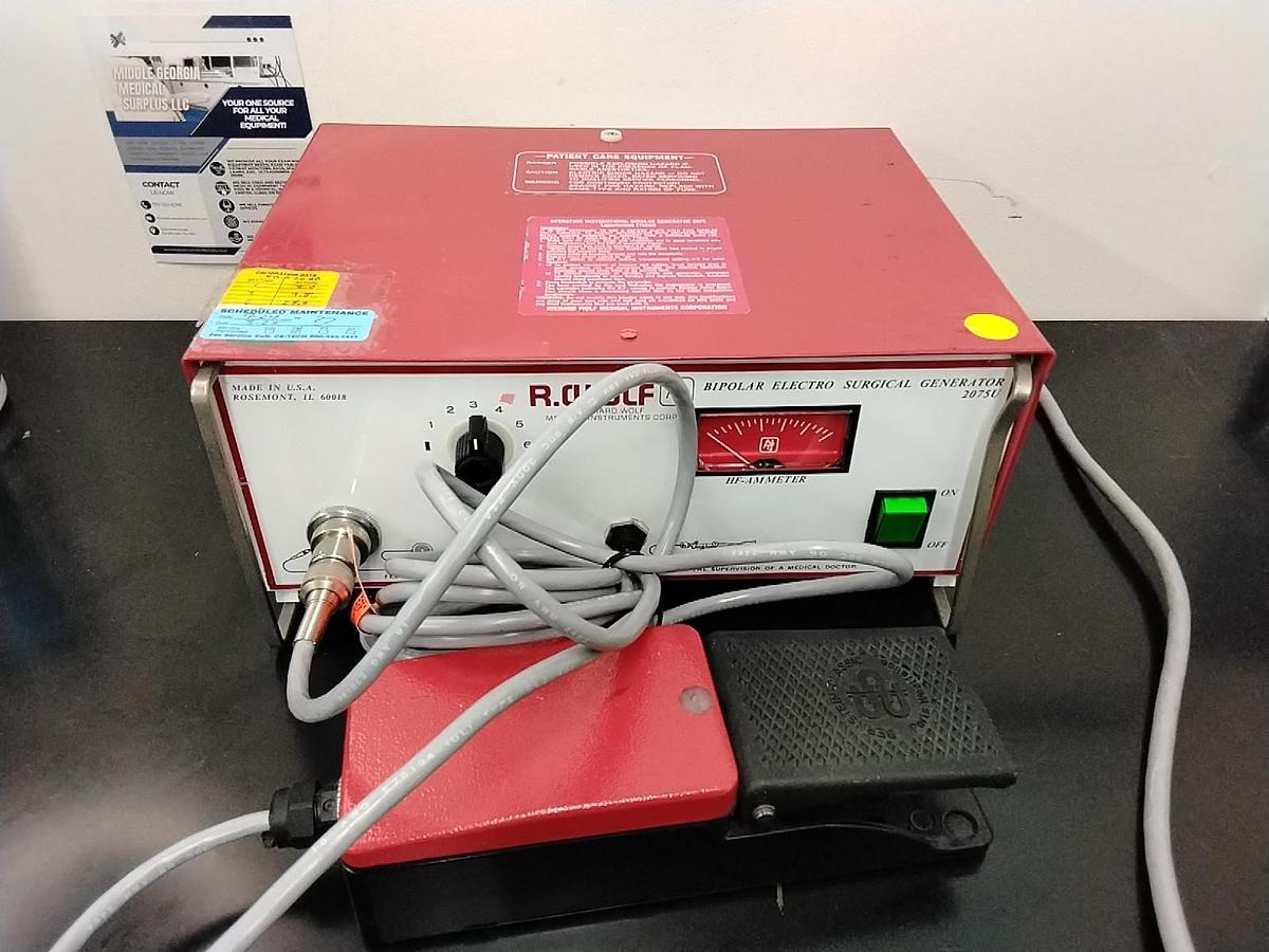 Used R. Wolf Bipolar Electro Surgical Generator 2075U, with R. Wolf 2030.12