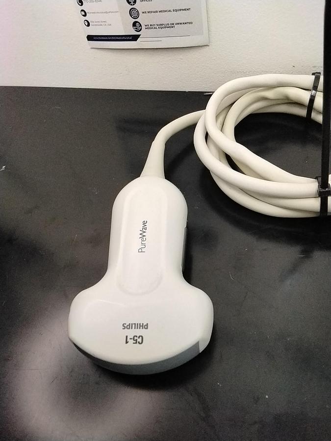 Used PHILIPS C5-1 CONVEX PUREWAVE ULTRASOUND TRANSDUCER PROBE