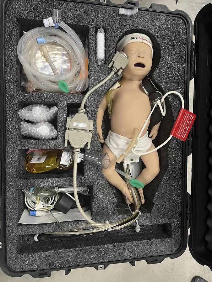 Used Laerdal SimNewB Neonatal Simulator system with SimPad system