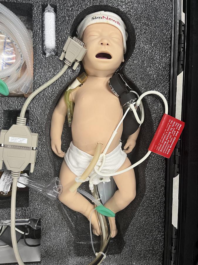 Used Laerdal SimNewB Neonatal Simulator system with SimPad system