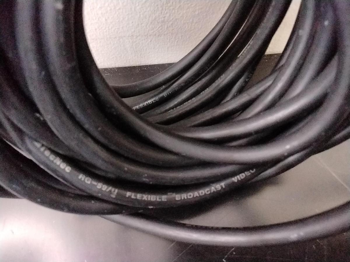 Used GREAT BNC Cable Male TecNec 24 ft 4 in black RG-59 U Flexible Broadcast Video