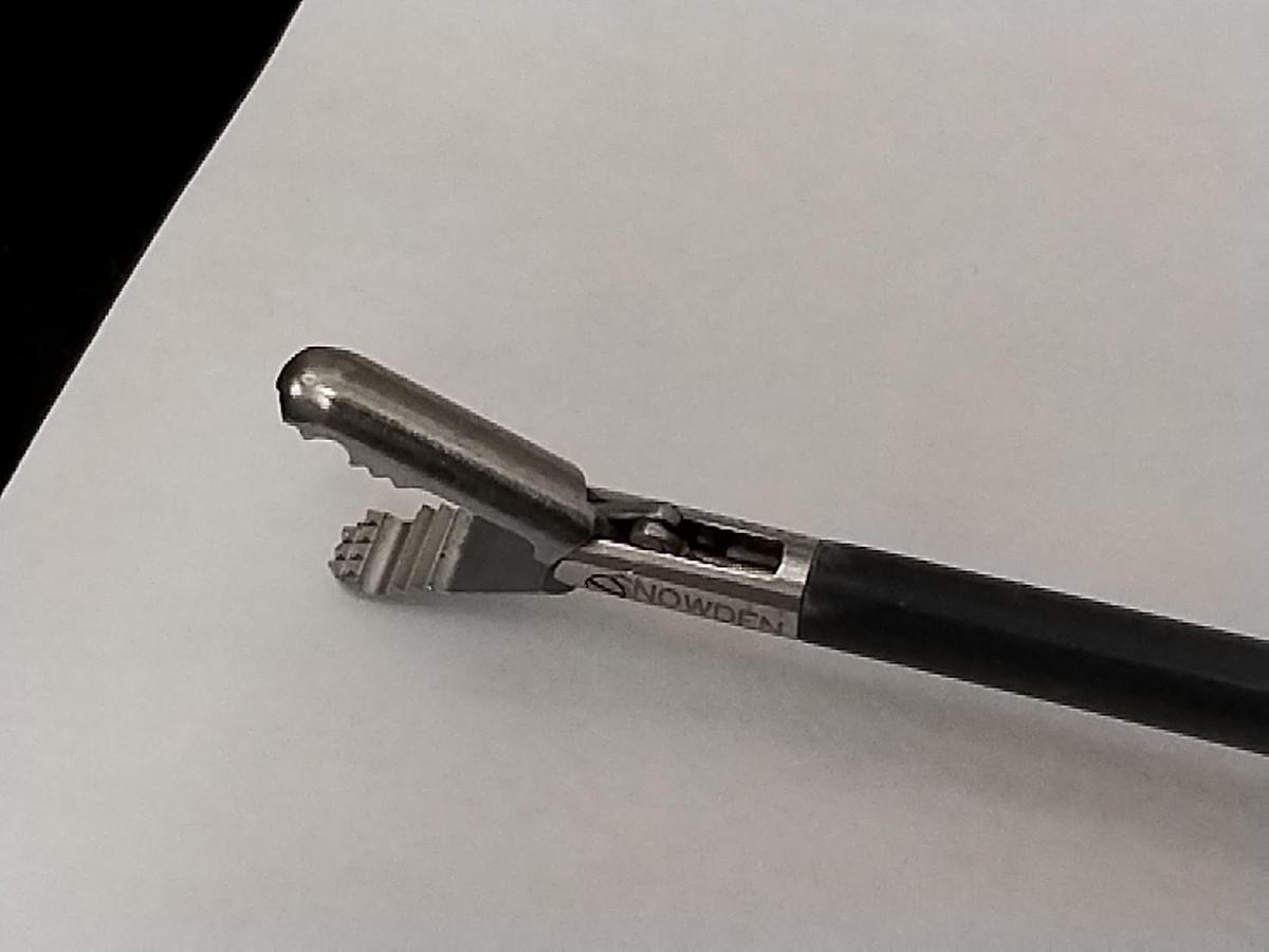 Used Snowden-Pencer 90-6312 Mckernan Diamond-Line Grasper, 5mm x 36cm