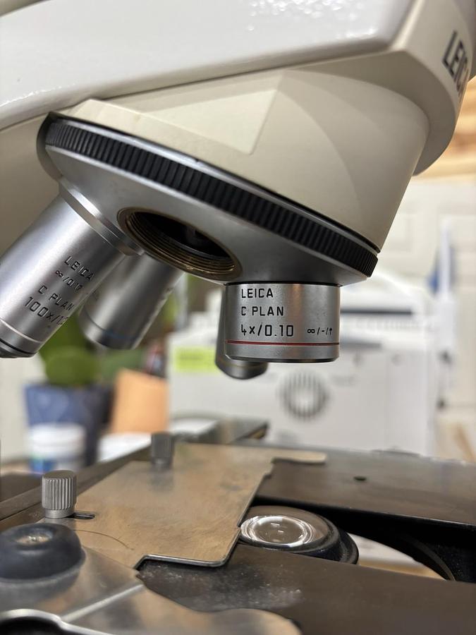 Used Leica DM LS Phase Contrast Microscope w/ 4 X10x, 40x & Dual 100x Objectives -...