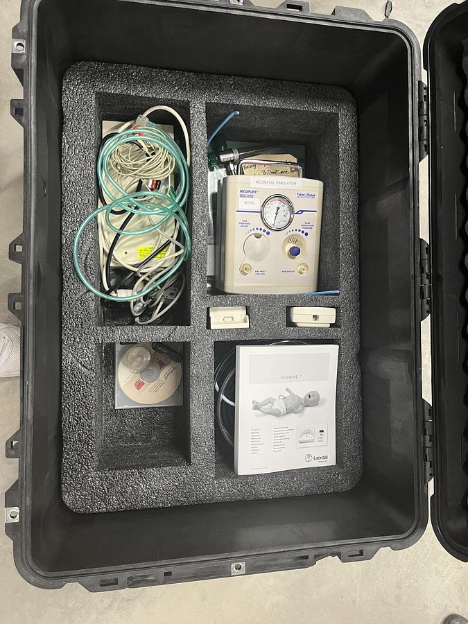 Used Laerdal SimNewB Neonatal Simulator system with SimPad system