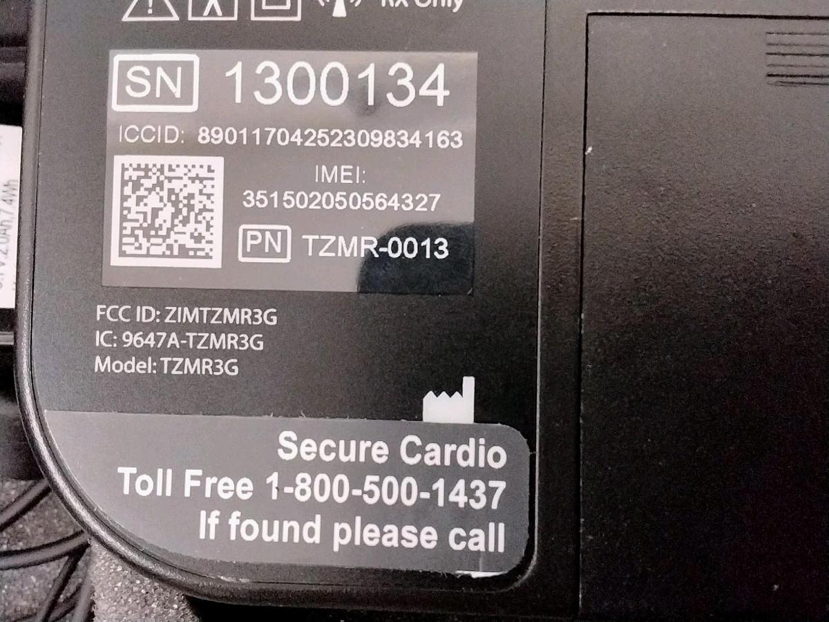 Used TZ MEDICAL TZMR-0013 Secure Cardio Mobile/portable cardiac monitor