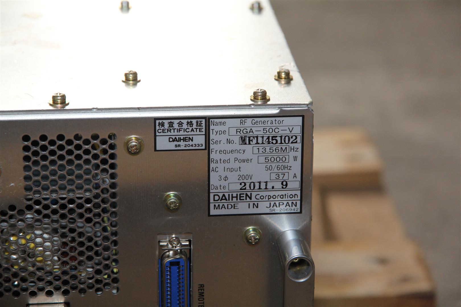 Used Daihen wga-50e-v RF generator