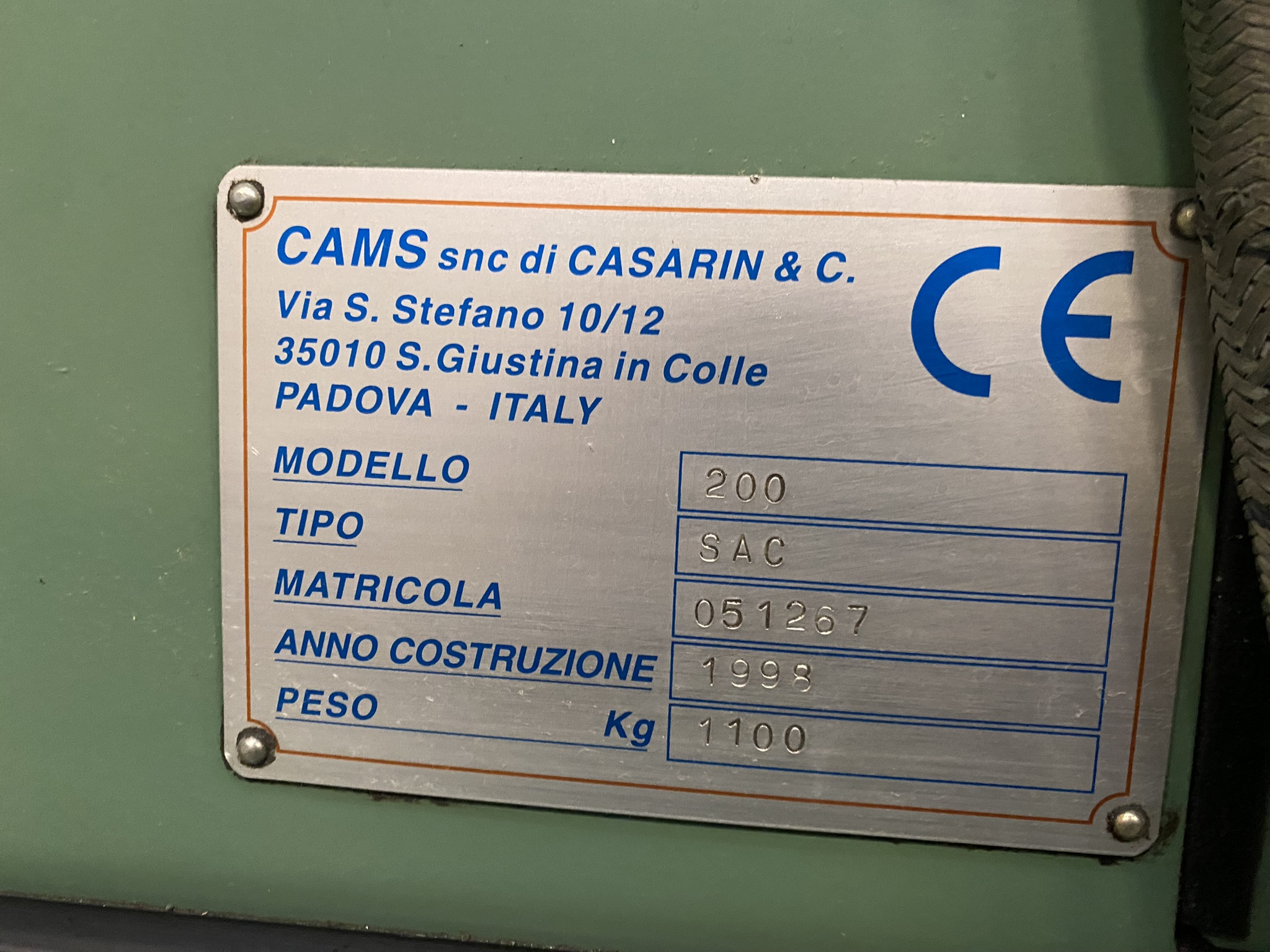 Refurbished 1998 CAMS 200 SAC