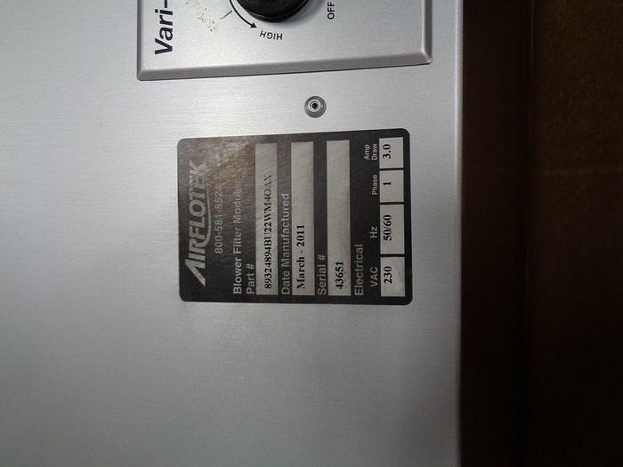 Used AIRFLOTEK 89324894BU22WM40AX BLOWER FILTER MODULE; 230VAC, 50/60 HZ 1PH 3.0A