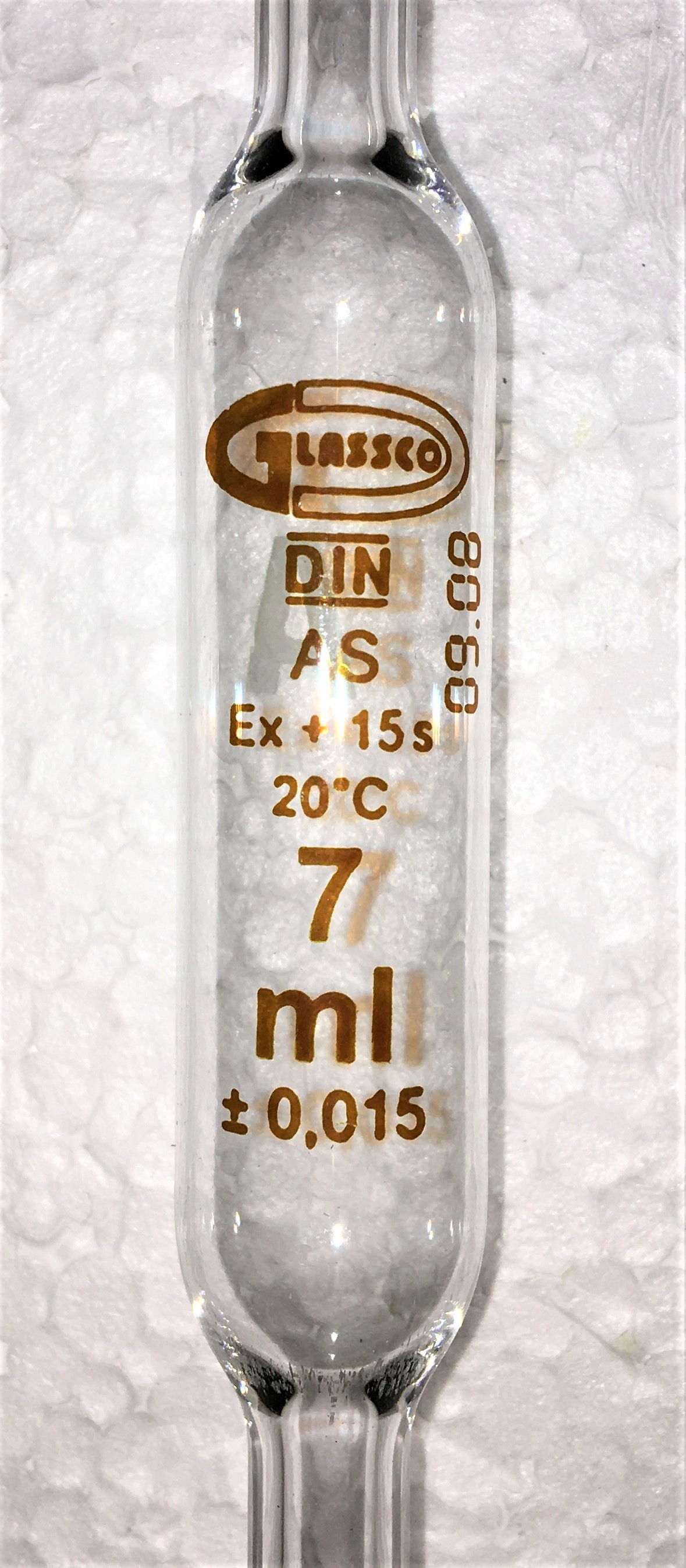 New Open Box Glassco 123.505.03B Volumetric Pipet, Class A - 7mL (Pack of 5)