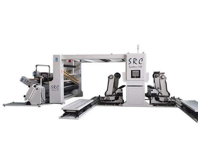 Used 84" WIDE SRC SYSTEMS LTD MODEL 750CS LABEL STOCK SLITTER