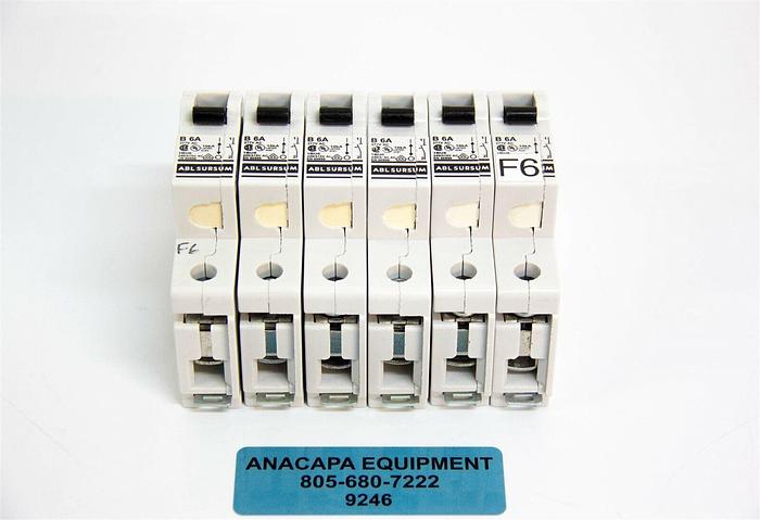 Used Altech 1BU6 Miniature Circuit Breakers 277V AC,10kA, Lot of 6 Used (9246)K