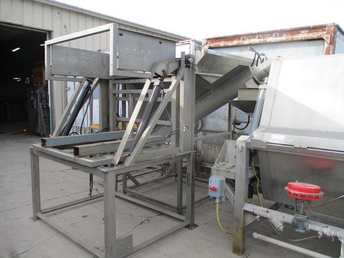 Used Lyco Rotary Steam Blancher, 48" dia x 12' long with Loading system