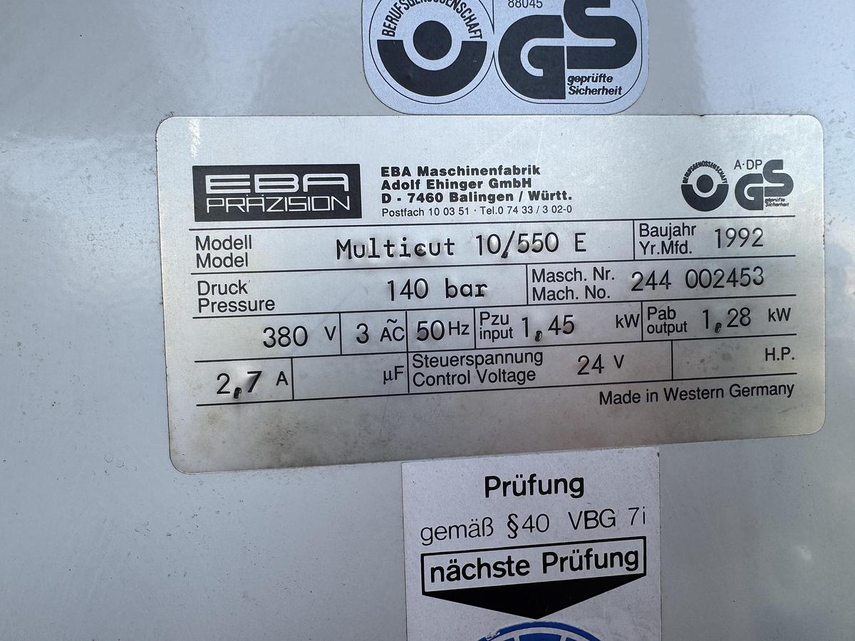 Used 1992 EBA Multicut 10/550 E