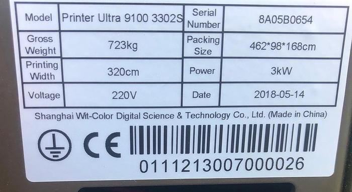 Used WitColor Ultra 9100 3302S
