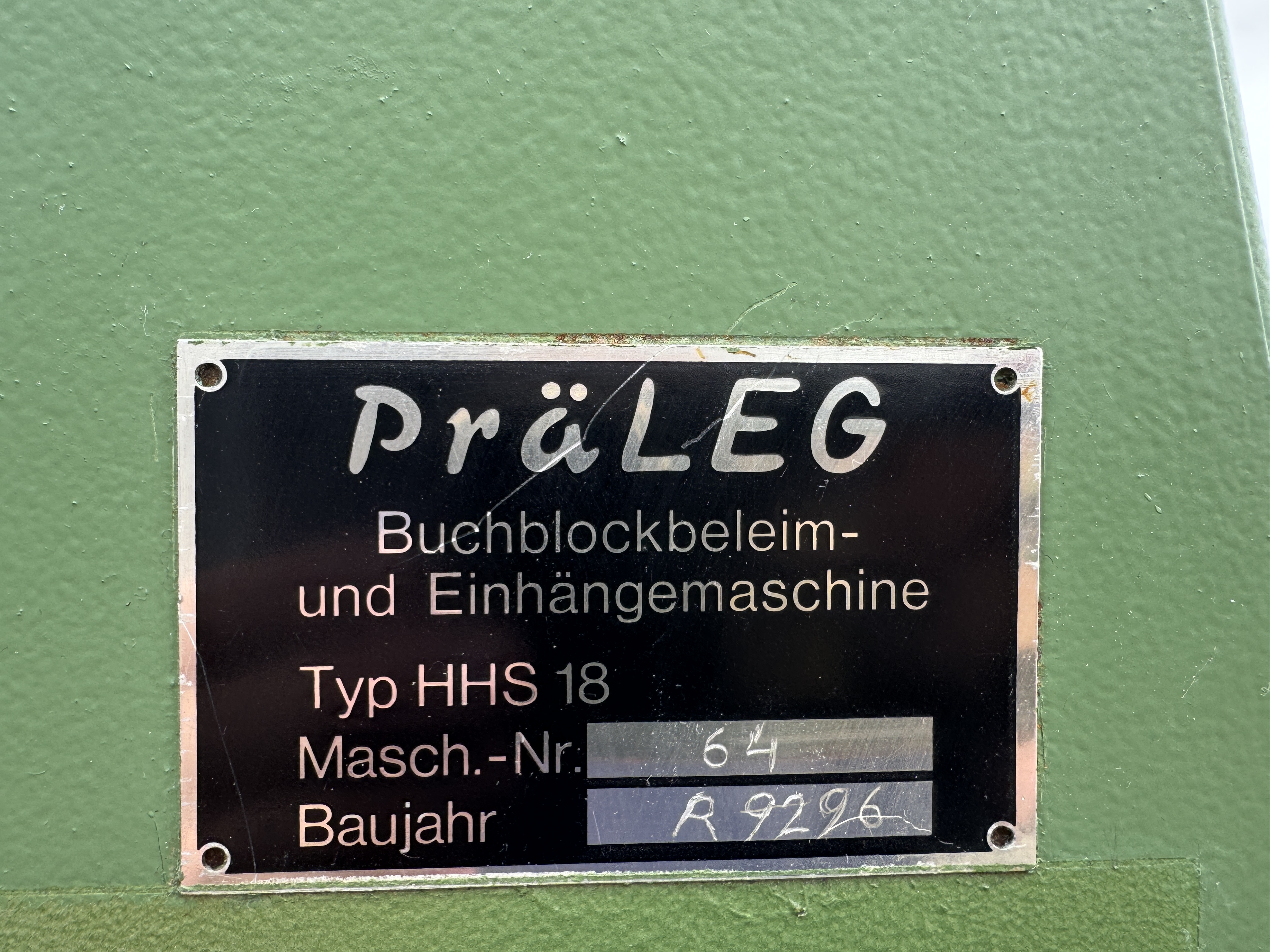 Used 1990 Schmedt Präleg HHS18